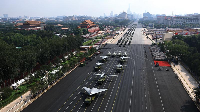 military parade in Beijing street