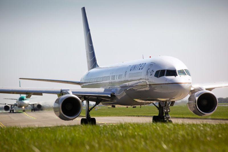 United Airlines aircraft at Dublin Airport