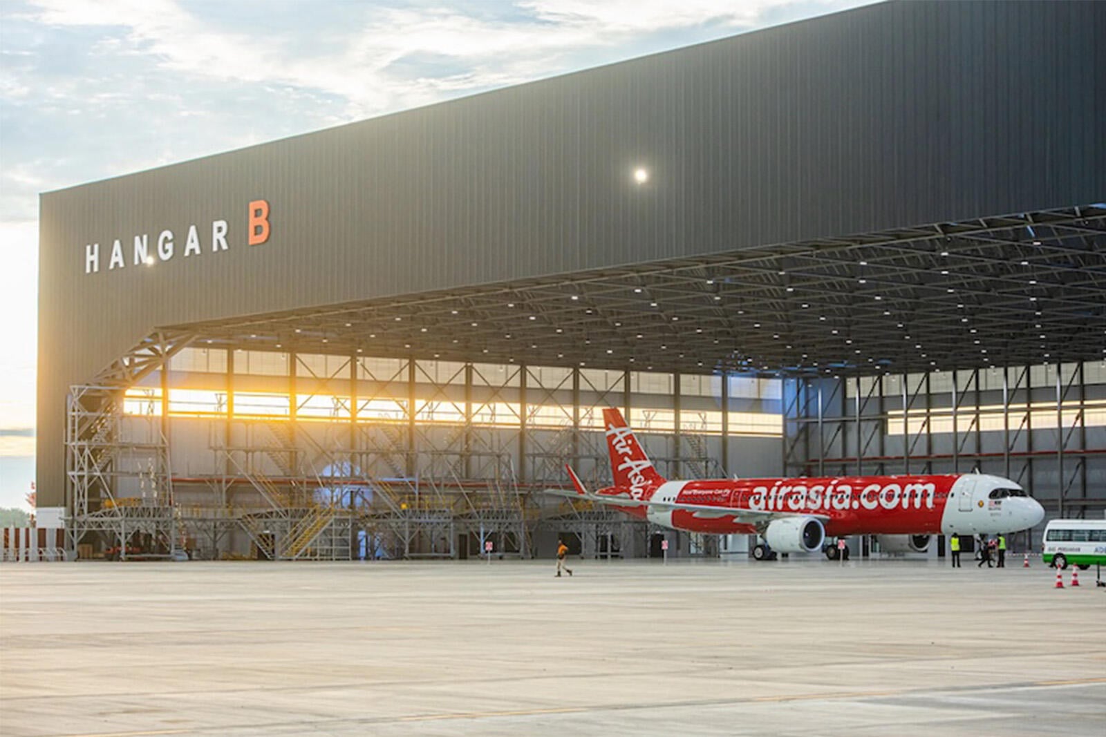 ADE hanger and AirAsia jet