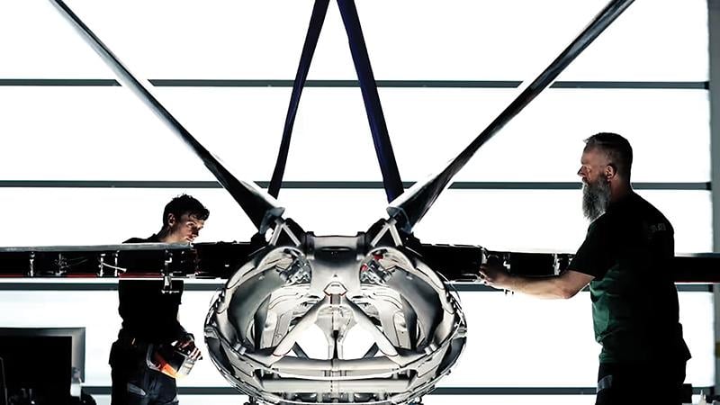 Divergent 3D printed fuselage structure 