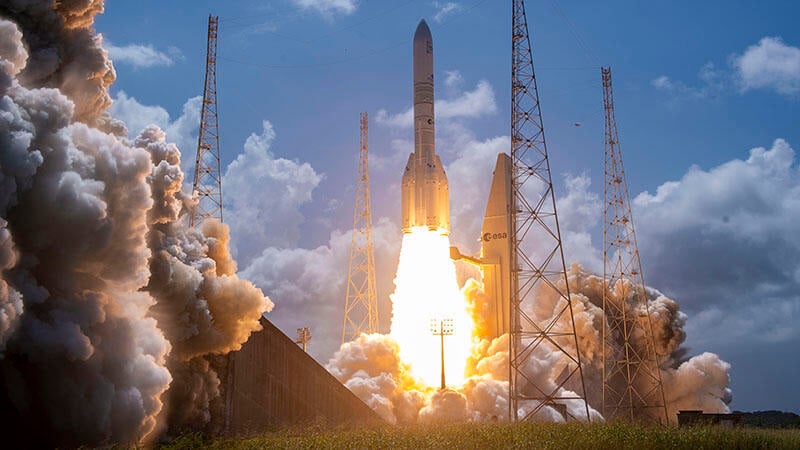 Ariane 6 rocket launching