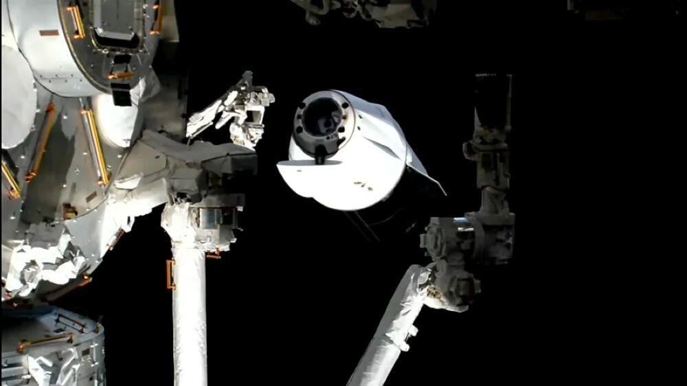 At 12:05 p.m. EST, the unpiloted SpaceX Dragon spacecraft undocked from the forward-facing port of the International Space Station’s Harmony module following a command from ground controllers at SpaceX.