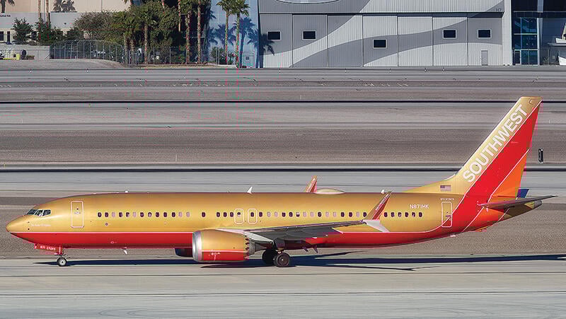 Southwest Airlines Boeing 737 MAX on runway