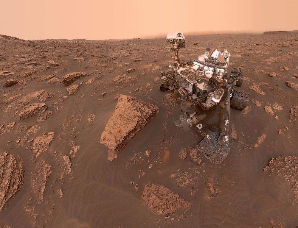 A self-portrait of NASA’s Curiosity rover taken on June 15, 2018, when a Martian dust storm had reduced sunlight and visibility at the rover’s location in Gale Crater. NASA/JPL-Caltech/MSSS