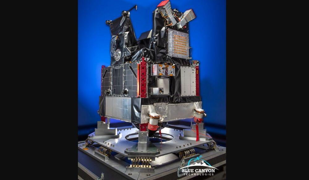 The AFRL and SSC Oracle-M satellite, with a spacecraft built by Blue Canyon Technologies, is ready for launch vehicle integration. Credit: Blue Canyon Technologies