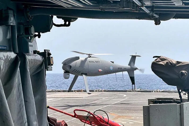 UK Royal Navy Peregrine mini-helicopter drone