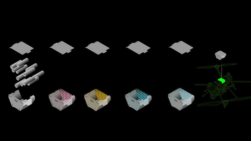 computer image of battery 3D printing process