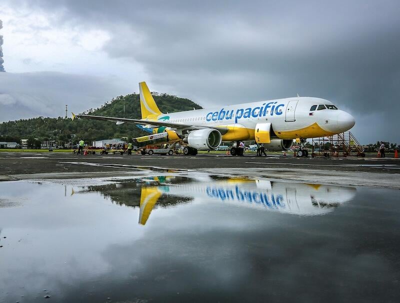 cebu pacific aircraft on the ground