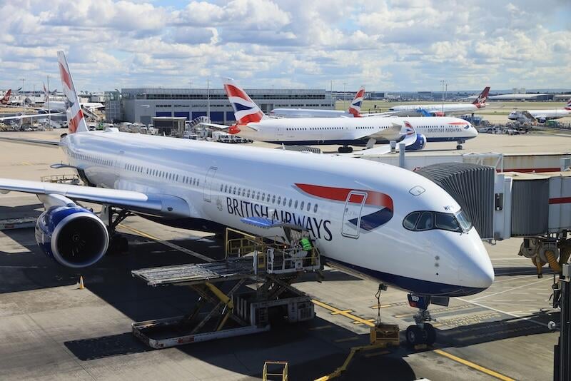 ba planes on the ground at heathrow