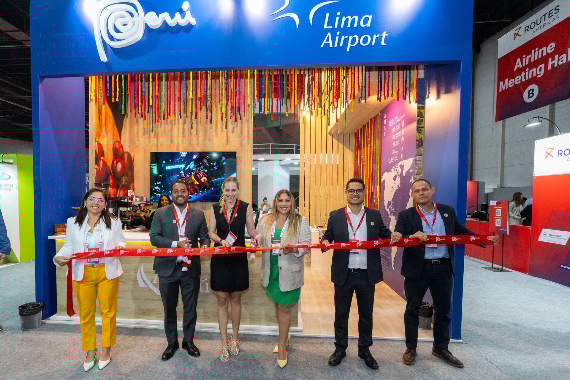 Lima Airport, Peru, ribbon cutting ceremony