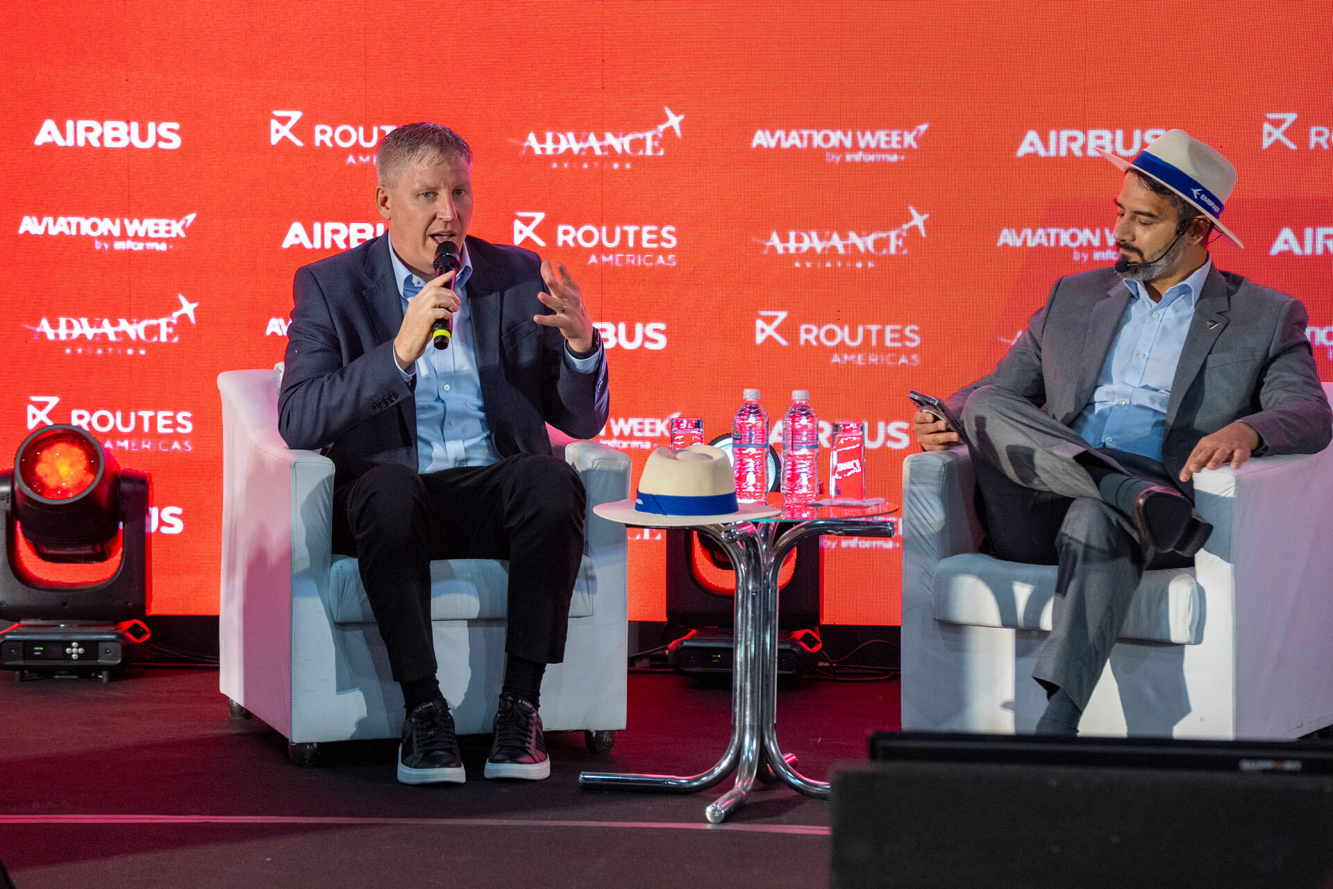 Azul CEO John Rodgerson and Vagner Proença Ricardo, Embraer Commercial Aviation