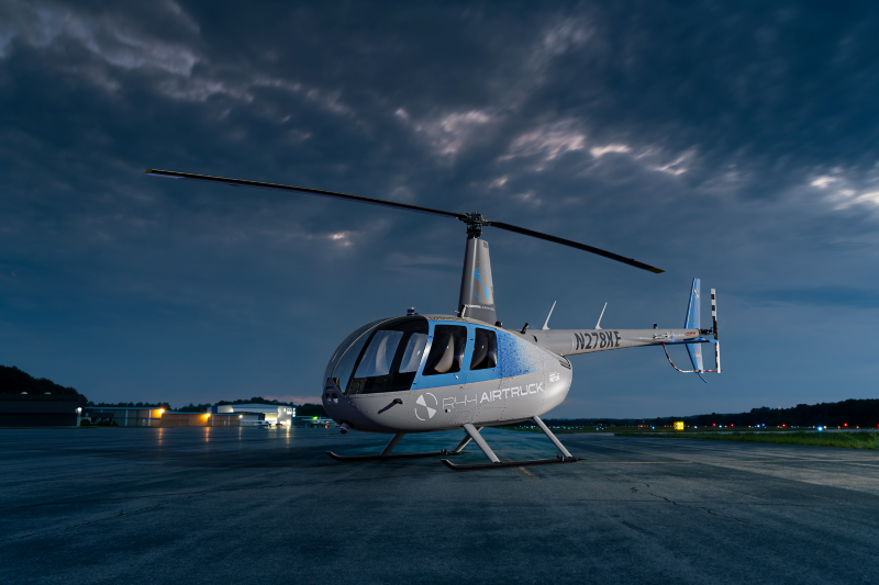 A Robinson Helicopter Company helicopter