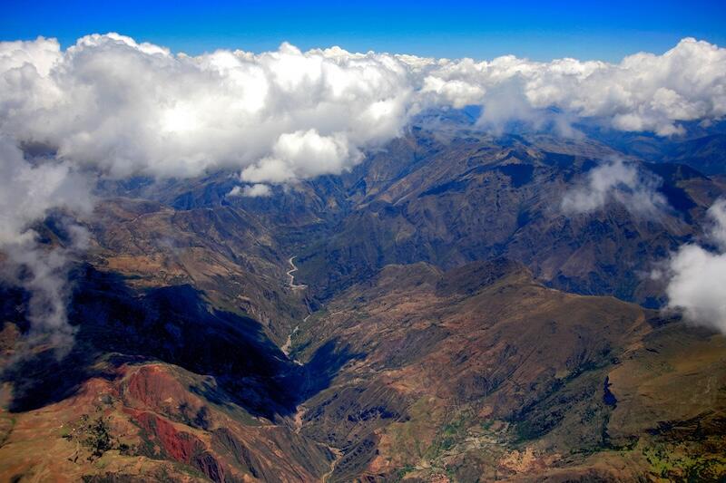 aerial view of Peru