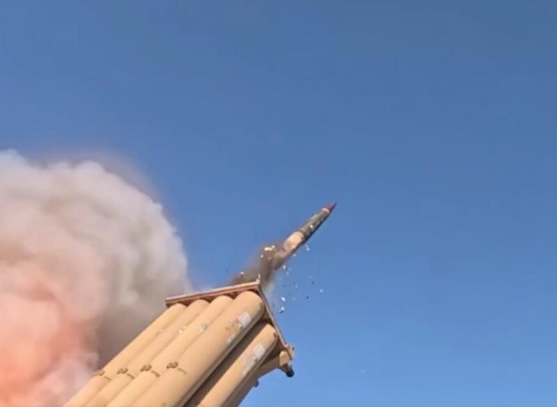 air defense missile being fired