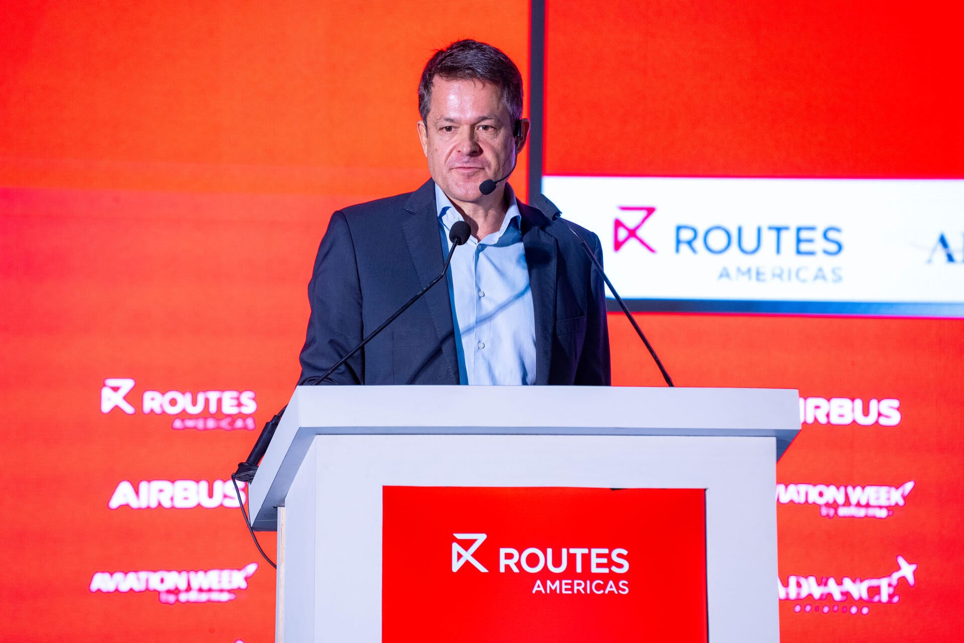 Patrick Fehring, Director of Air Business at RIOgaleão, welcomes delegates