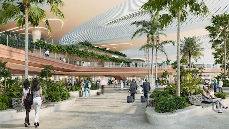 rendering of new terminal at phu quoc airport