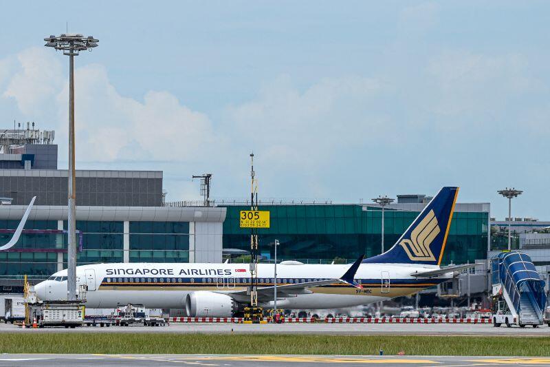 SIA aircraft at Singapore Changi Airport