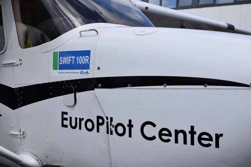 close-up of an aircraft