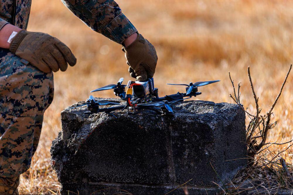 A U.S. Marine sets up a drone during a January 2026 demonstration. Credit: U.S. Marine Corps