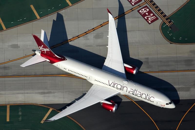 virgin 787-9 aerial shot