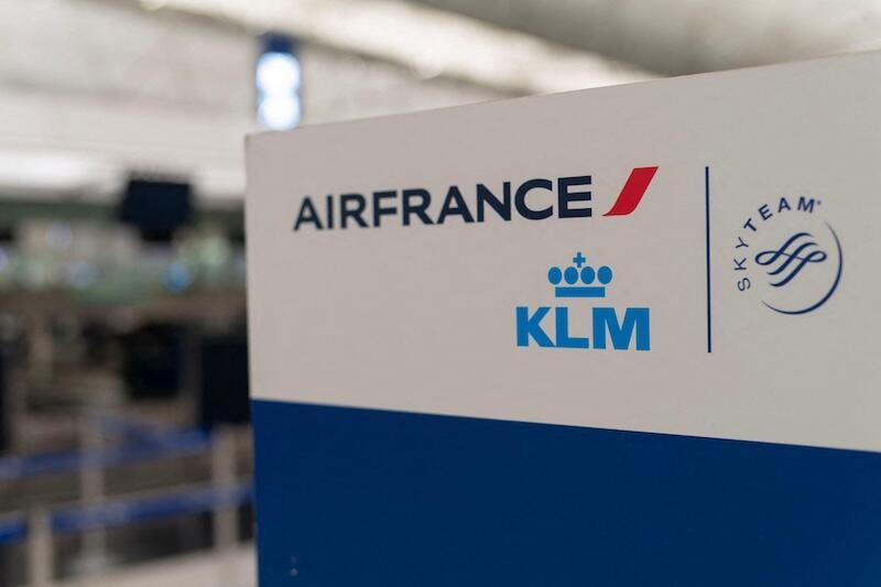 air france klm sign at airport