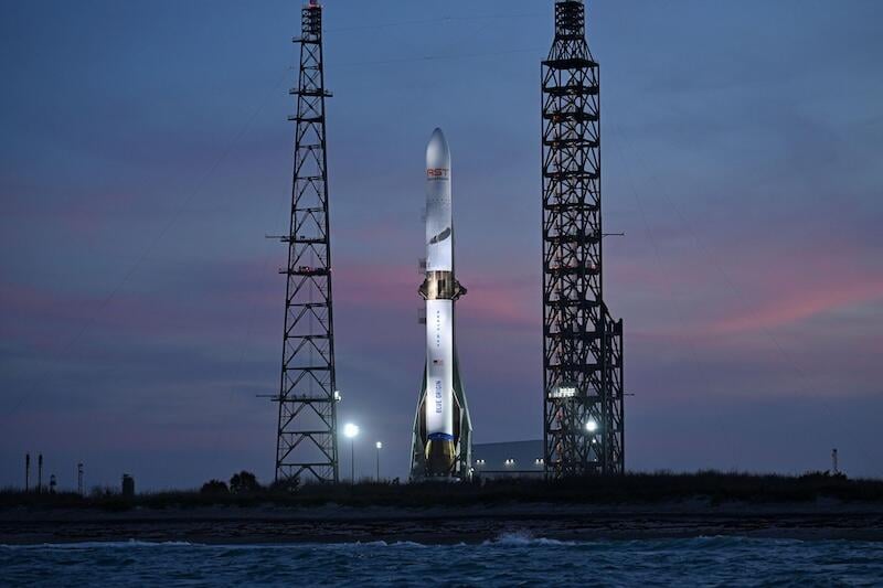 new glenn 3 with ast space mobile bluebird on top