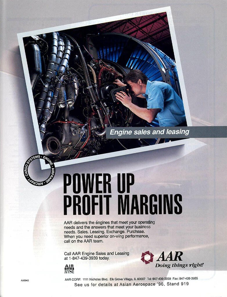 AAR ad in Overhaul In Maintenance in 1996