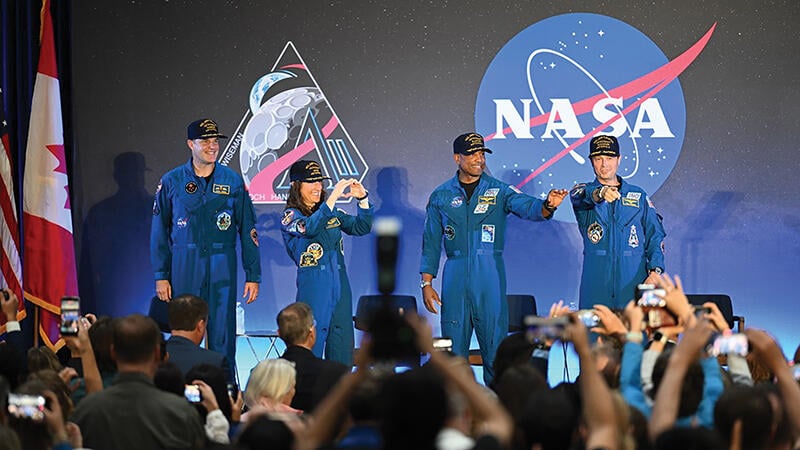 Artemis astronauts upon their return