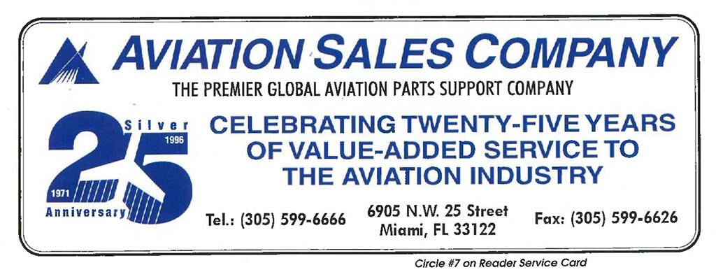 Aviation Sales ad in Overhaul In Maintenance in 1996