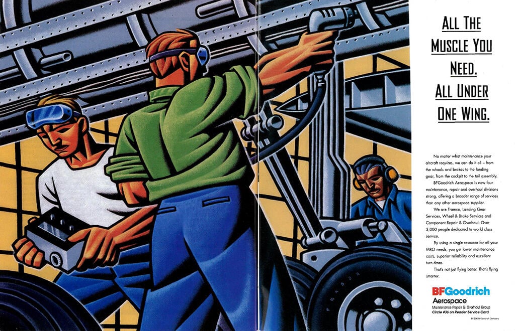 BFGoodrich Aerospace ad in Overhaul In Maintenance in 1996