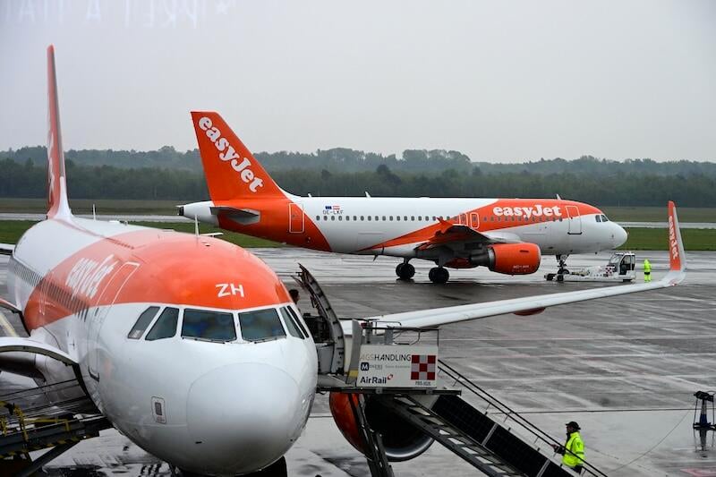 easyjet planes on the tarmac