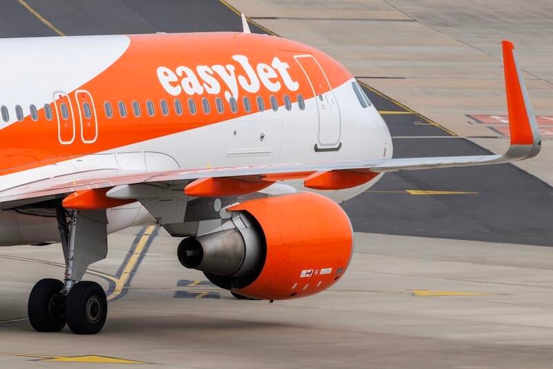 easyjet aircraft on the runway