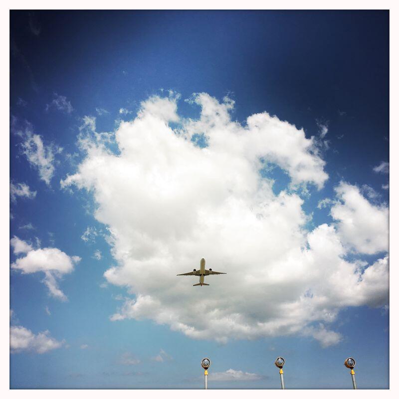 Generic aircraft inflight with clouds