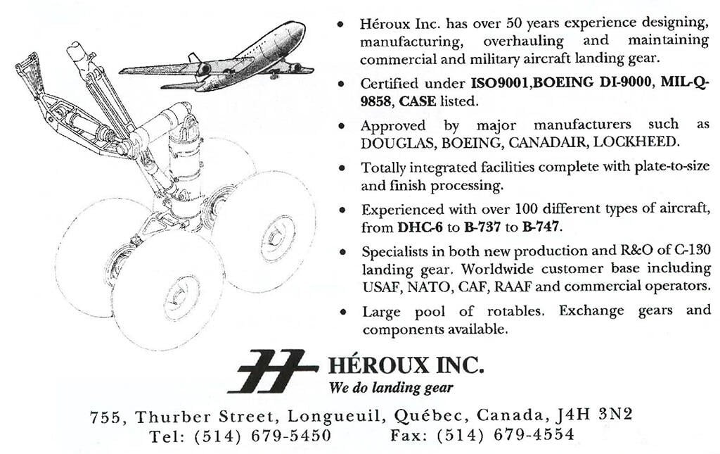 Heroux ad in Overhaul In Maintenance in 1996