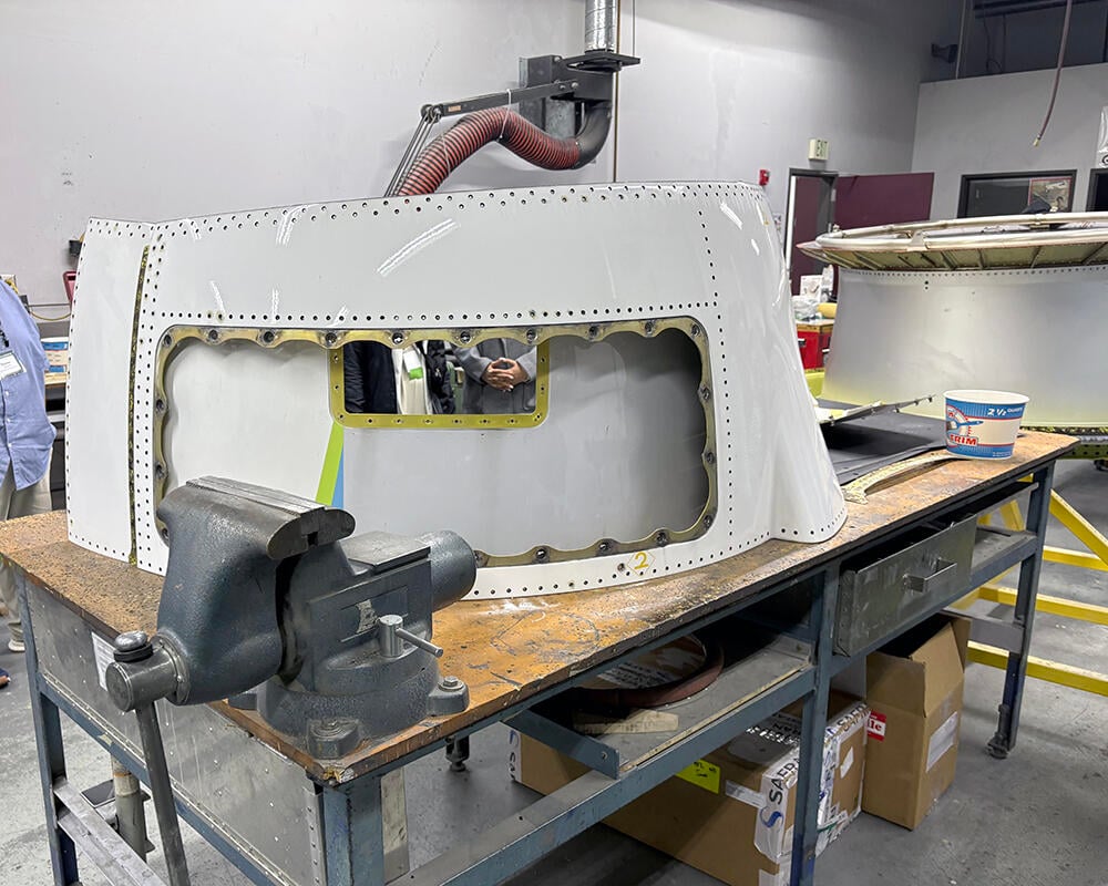 Engine inlet components in the sheet metal shop