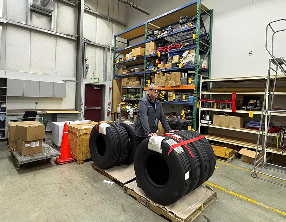 Tires in the "junk room"