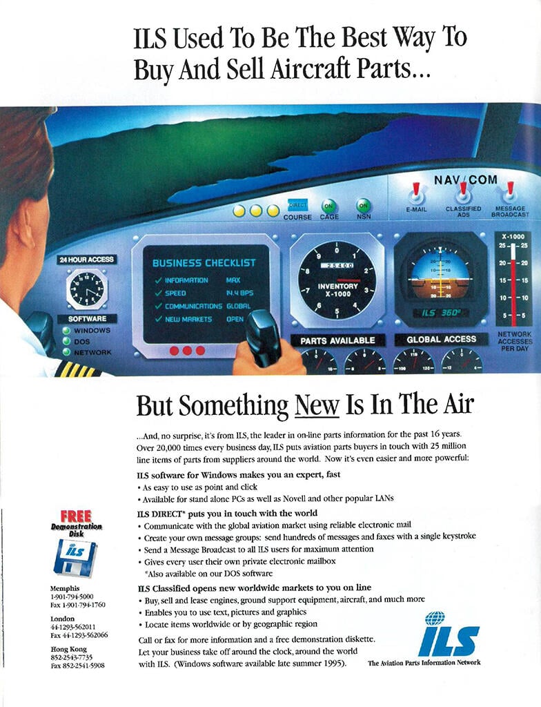 ILS ad in Overhaul In Maintenance in 1996