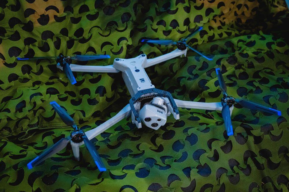  The Norwegian Armed Forces' Skydio X10D drone on display at the Oslo Military Society. Photo: Stian Lysberg