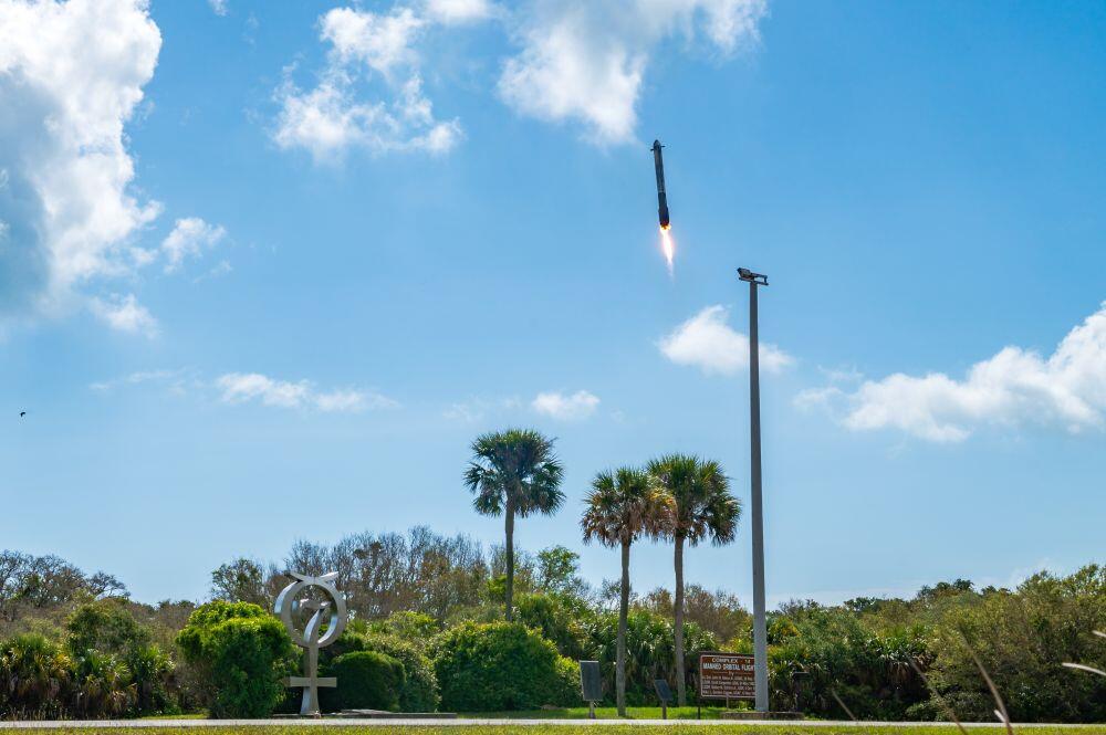 Space Launch Delta 45 and the Eastern Range facilitated the SpaceX Falcon Heavy launch April 29, 2026. Credit: U.S. Space Force