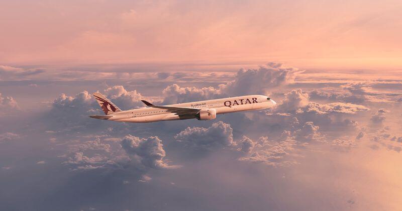 Qatar Airways aircraft inflight