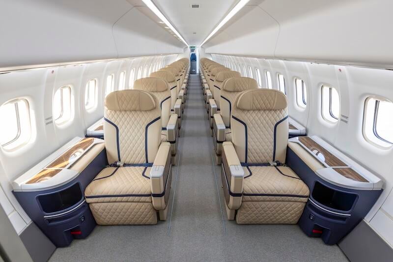 Interior of Berjaya Air's ATR with HighLine product