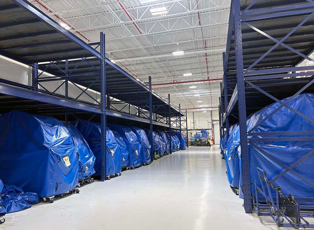 GTF fan case storage