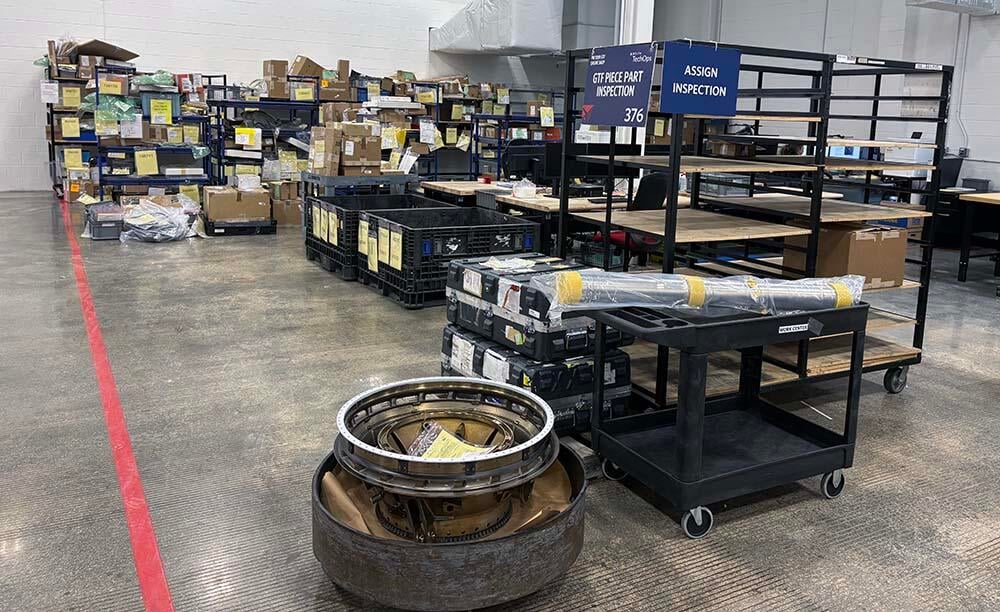 Parts inspection area