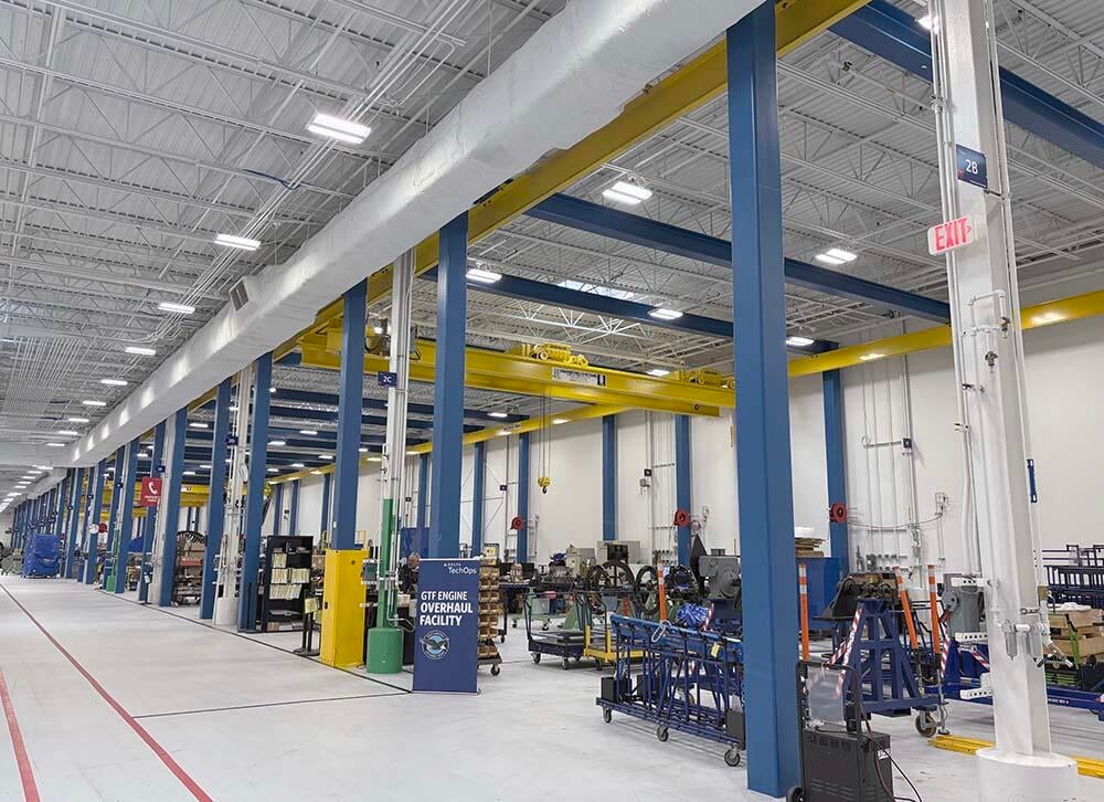 Delta TechOps GTF shop interior