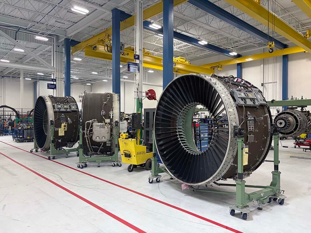 Engines being assembled