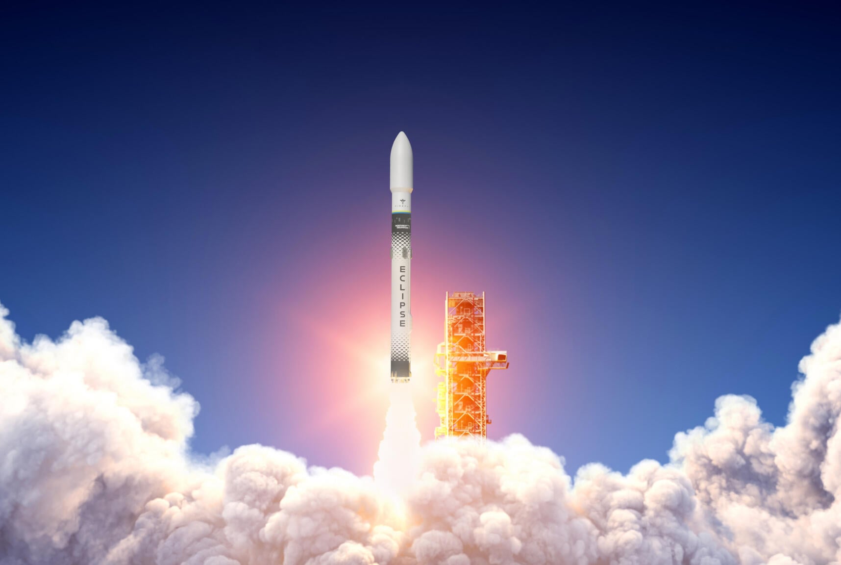 A rendering of Firefly Aerospace and Northrop Grumman’s Eclipse medium-lift launch vehicle.