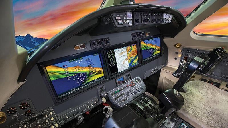 A Garmin G5000 flight deck