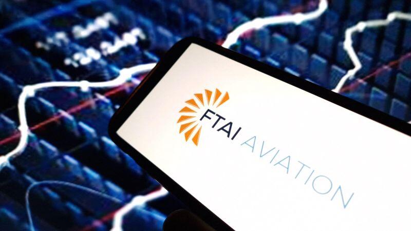 FTAI Aviation words and logo on a cellphone screen