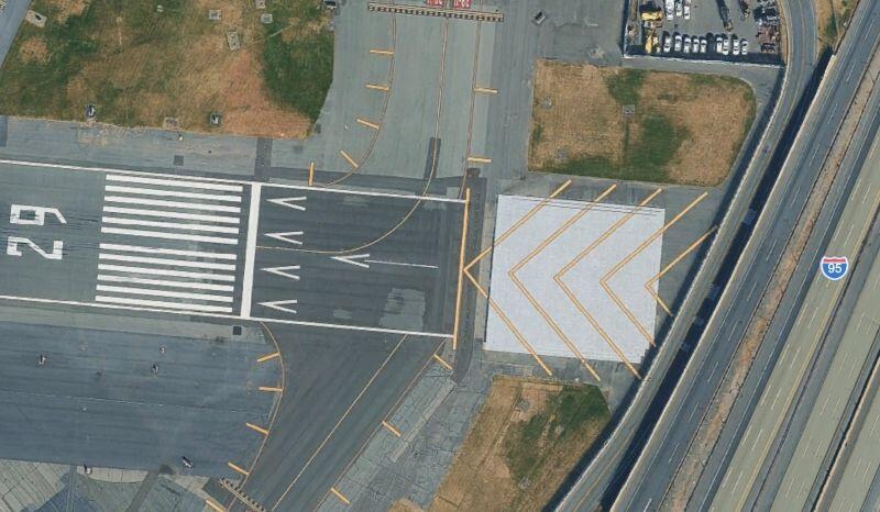 Google Earth photo of EWR Runway 29
