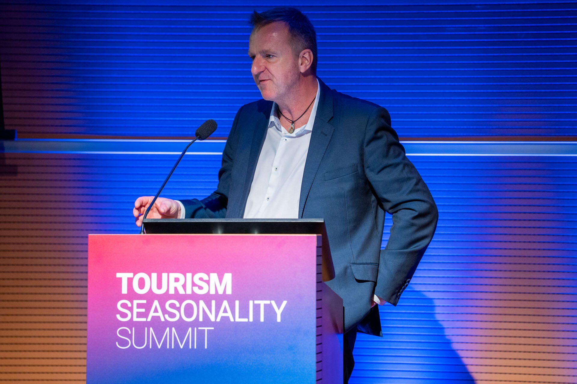 Ged Brown, CEO of Low Season Traveller, welcomes delegates to the Tourism Seasonality Summit